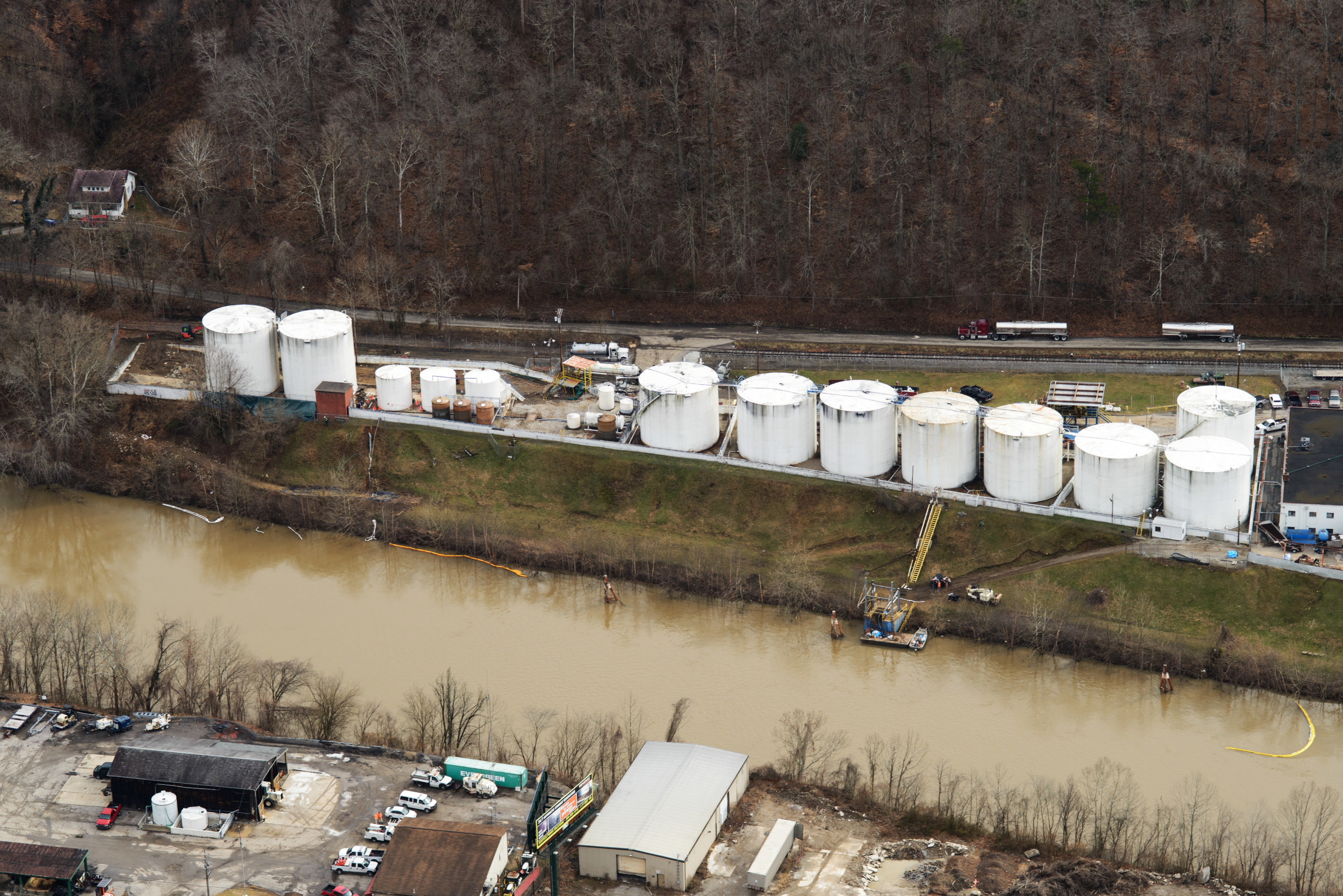 The Freedom Industries plant in West Virginia, site of a major 2014 chemical spill into the Elk River