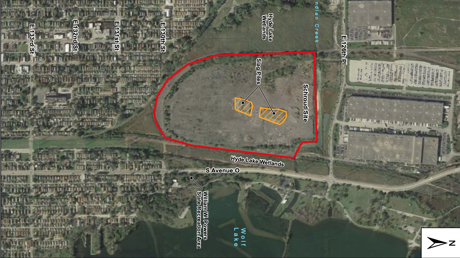 Map of the Schroud Property Superfund Site