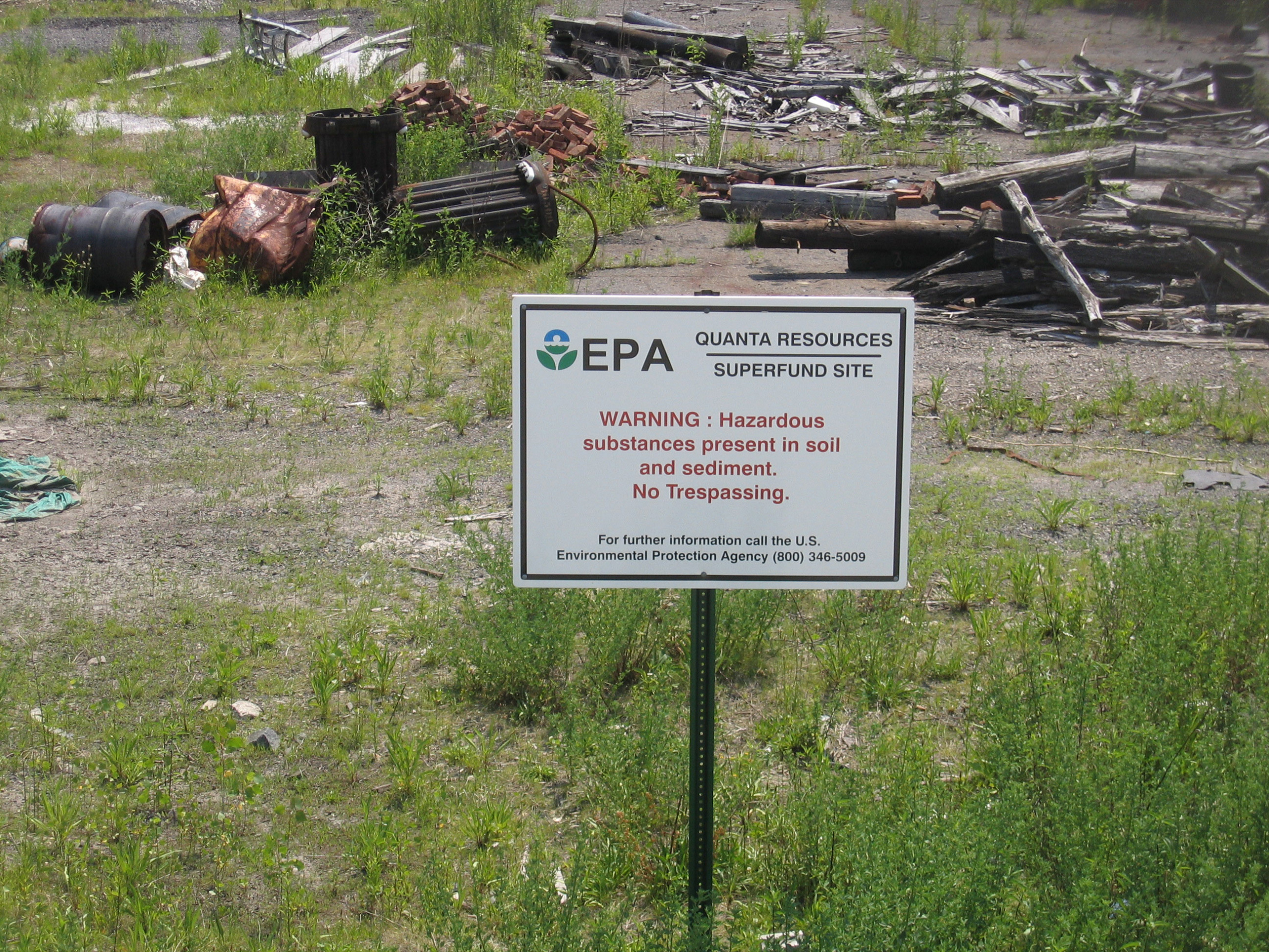 EPA warning sign at toxic waste site | Source: EPA Archive