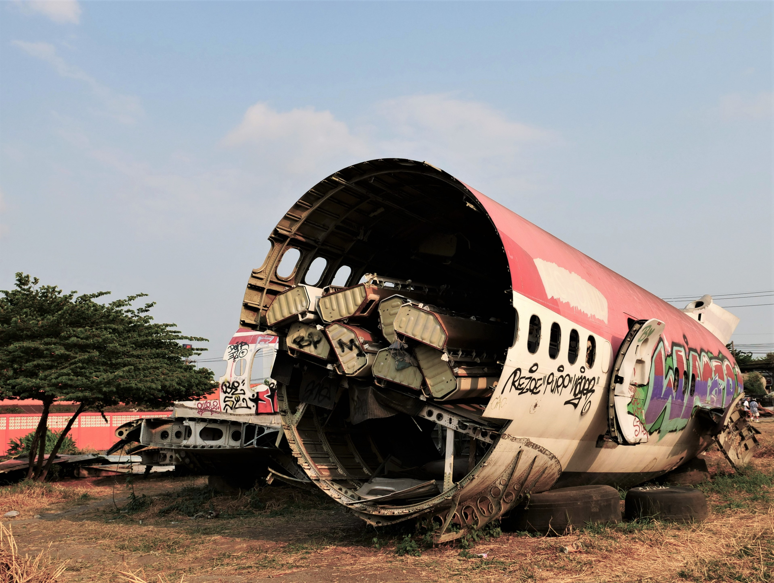This airplane graveyard is a famous tourist spot in Bangkok. Credit – Stacey Tenenbaum