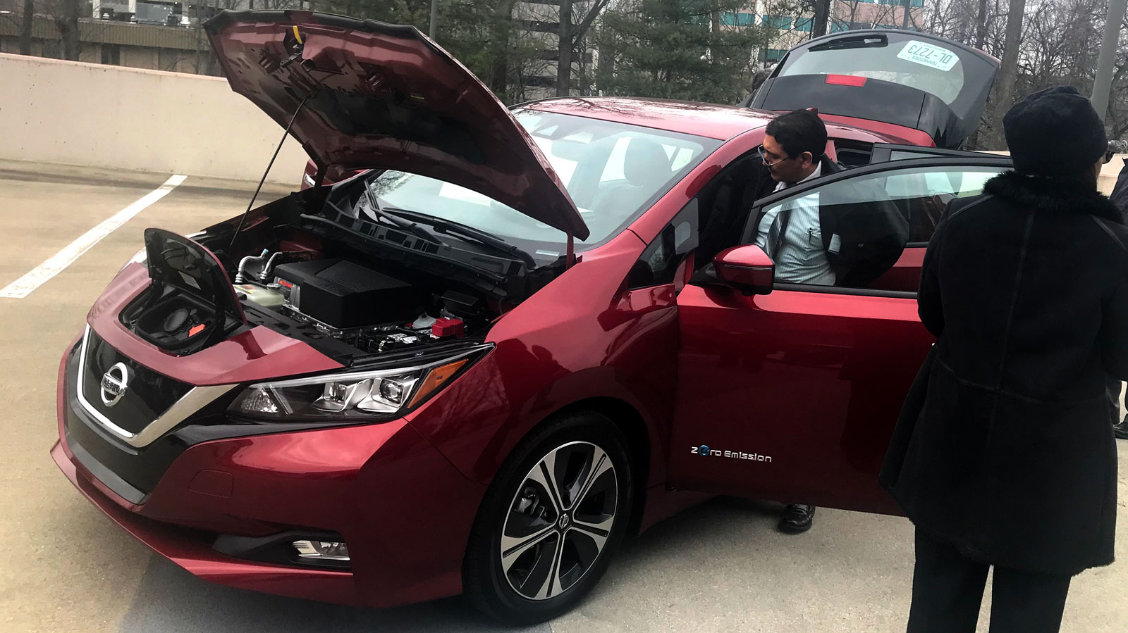 Inspecting a Nissan Leaf