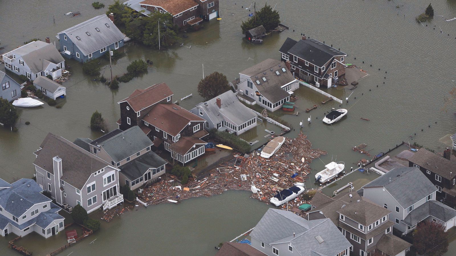 Hurricane Sandy damage in Seaside, NJ
