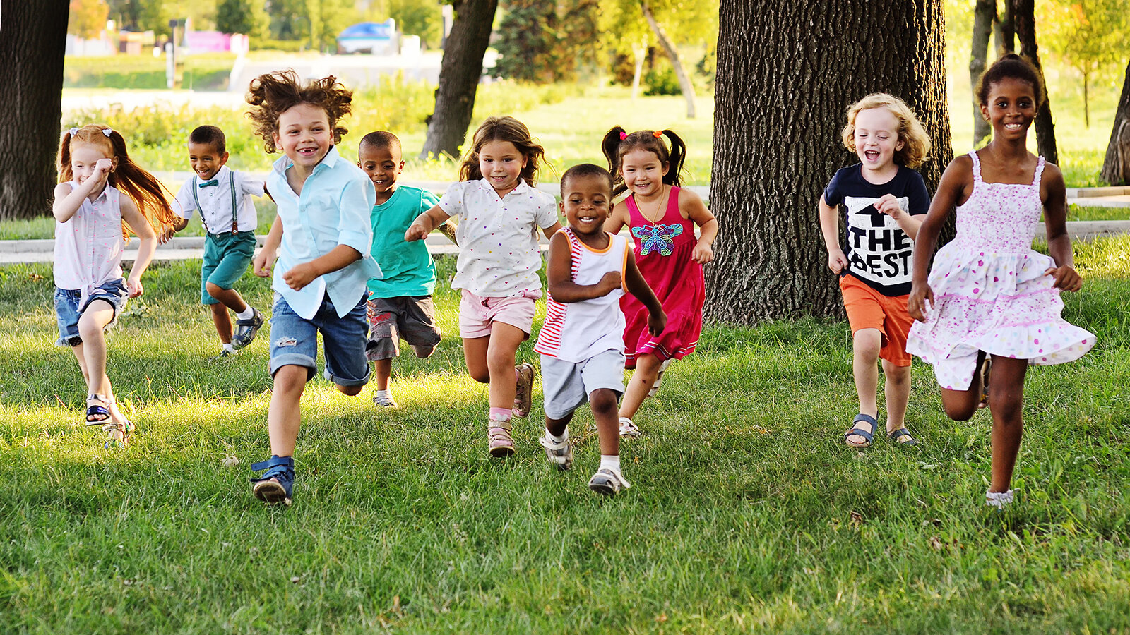 kids playing in a park