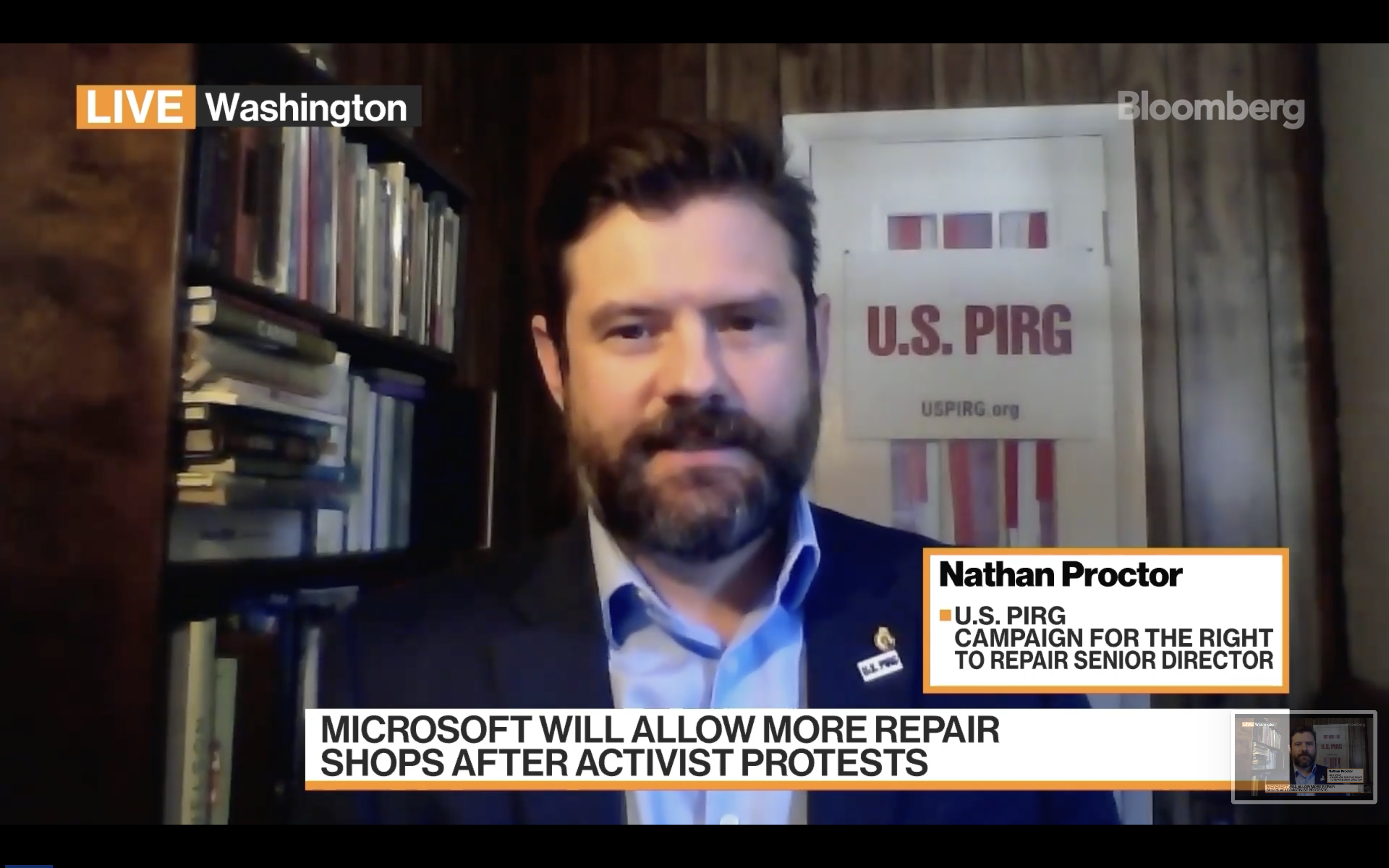 Nathan Proctor, Right To Repair Advocate on Bloomberg TV