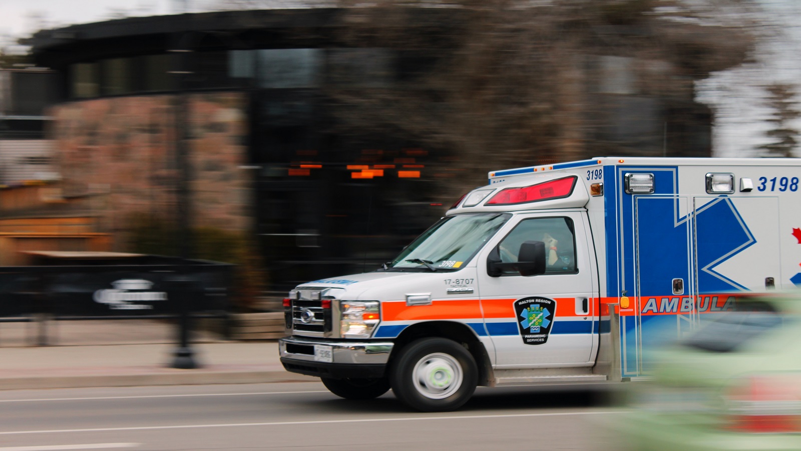 ambulance speeding down street