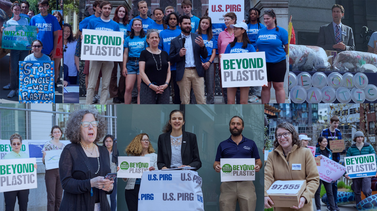 PIRG staff at Beyond Plastic campaign events