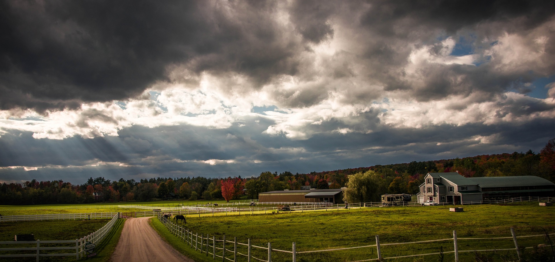 dark cloud over rural Vermont