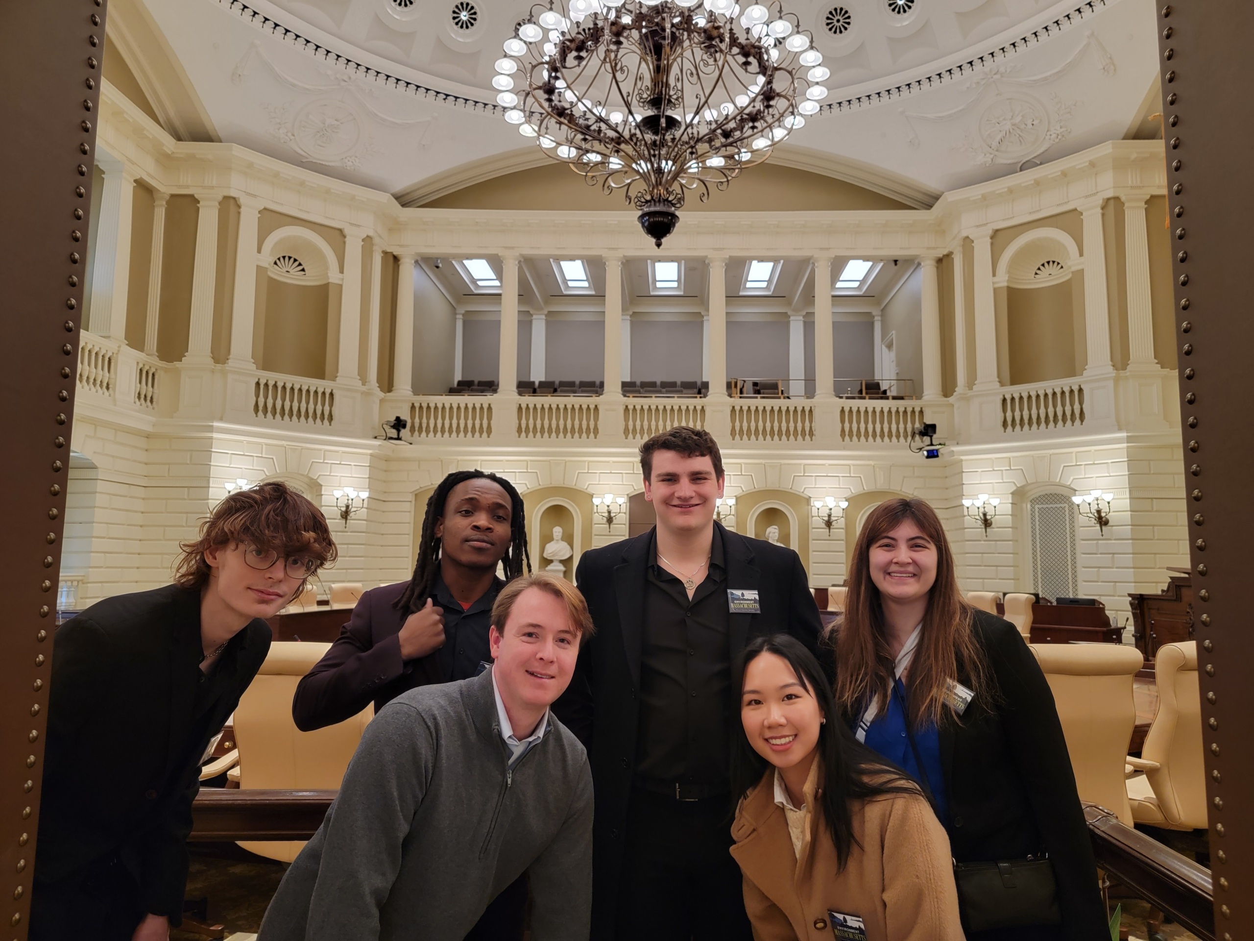 Environment Massachusetts campaign staff in State House Senate.