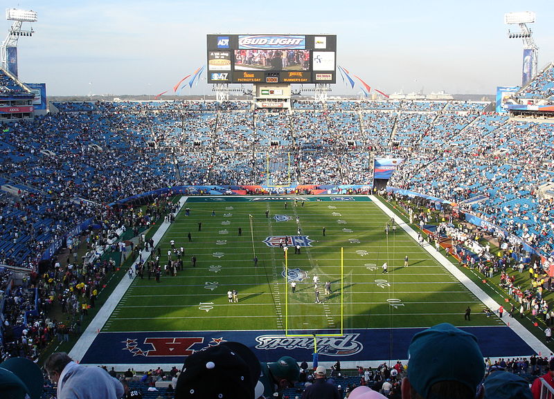A view from the stands at Super Bowl XXXIX in Jackson, FL