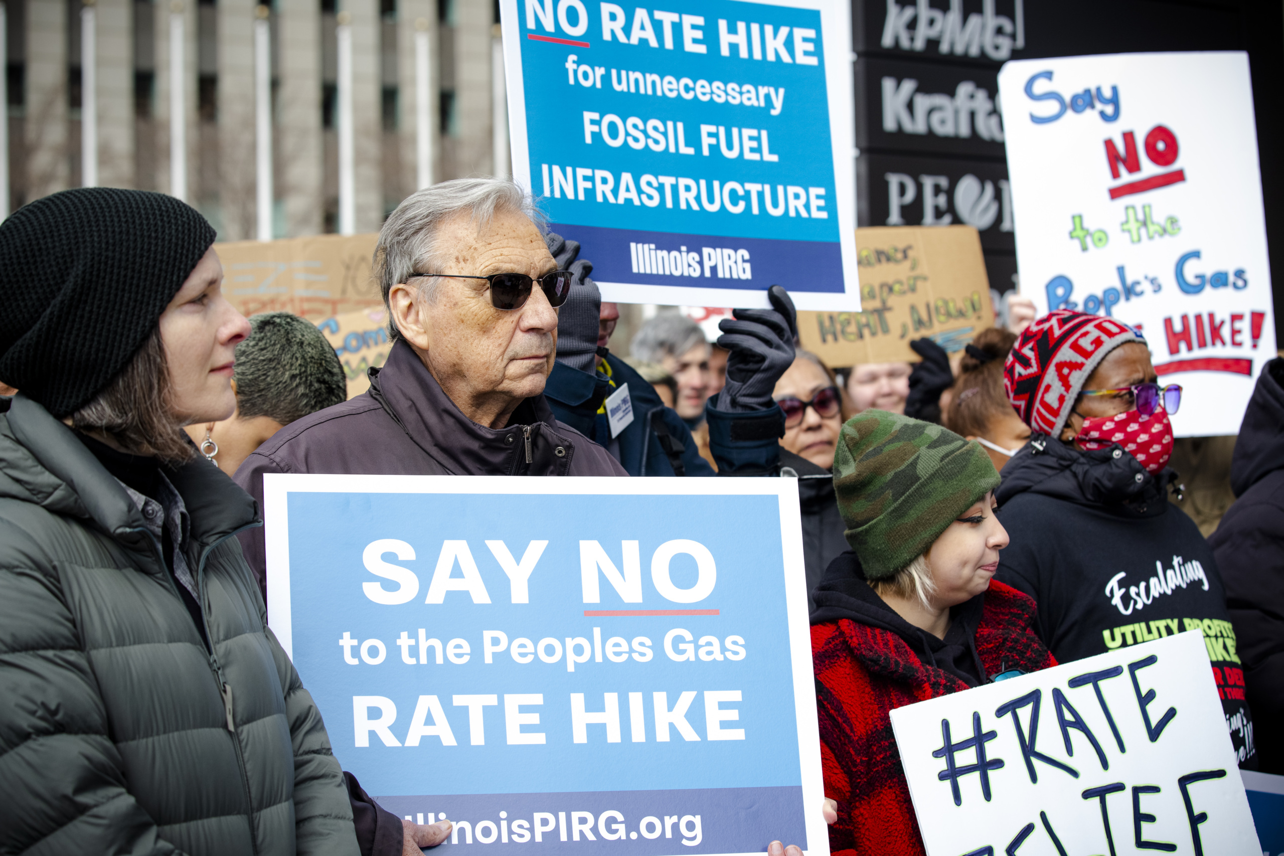 A rally against the Peoples Gas rate hike