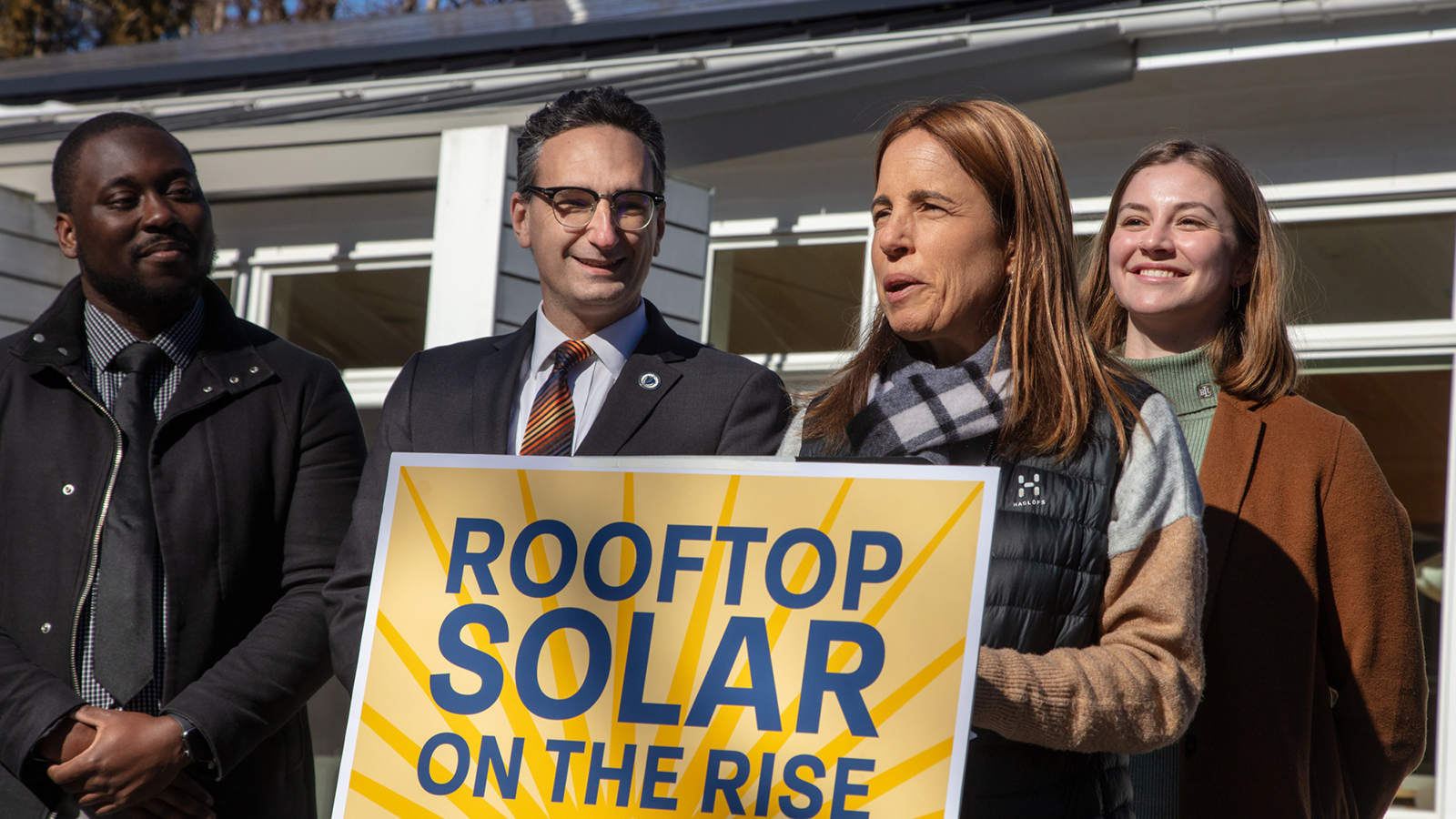 Environment Massachusetts member Sylvia Kuzman joined us for the “Rooftop Solar is on the Rise” release.